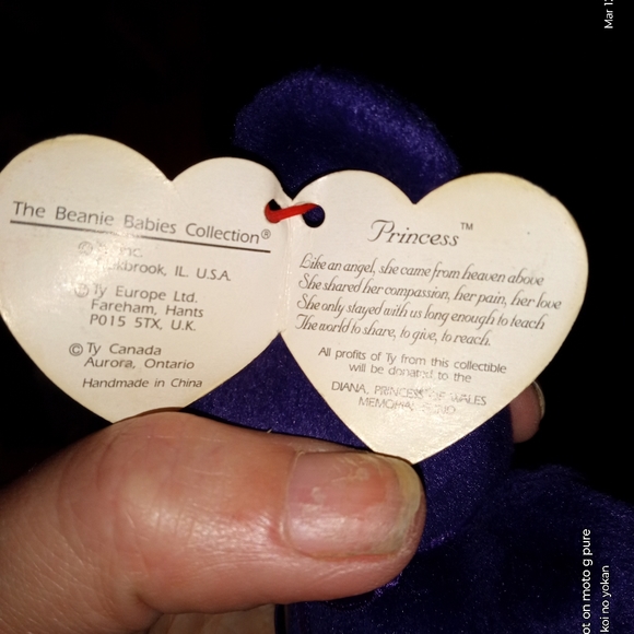 Ty | Toys | Rare Discontinued First Edition Princess Di Beanie Baby